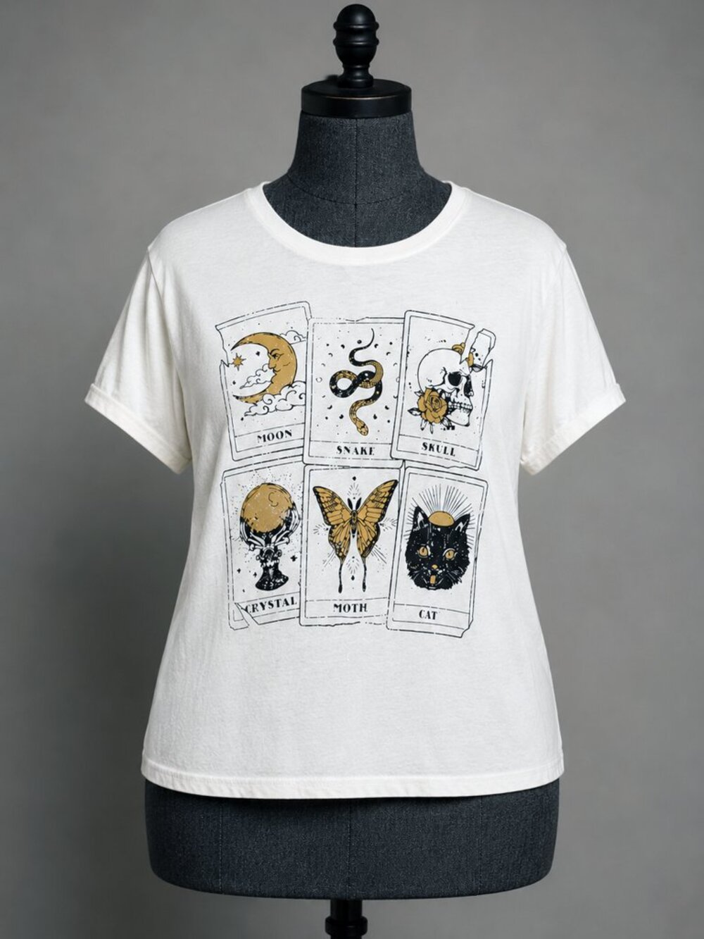 Wound Up Tarot Card Graphic Tee XXXL Plus Witchy Celestial Goth Halloween